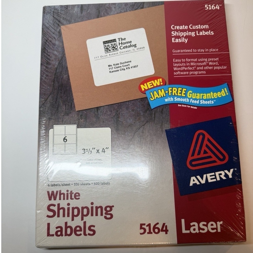 White Shipping Labels for Inkjet/Laser - Picture 2 of 4